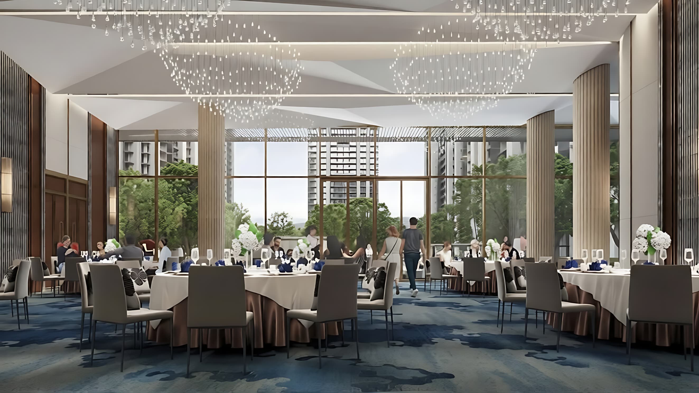 A Grand Double-Height Arrival Lobby