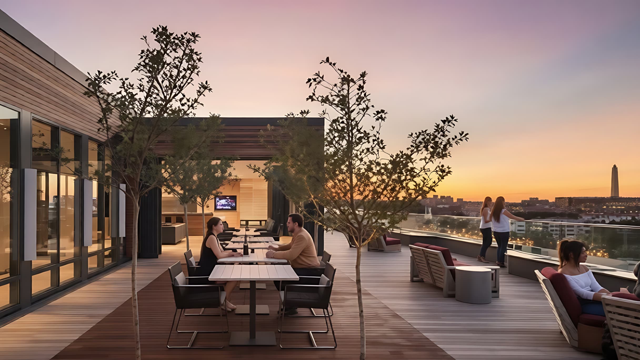 Sky Dining Beneath Open Canopies
