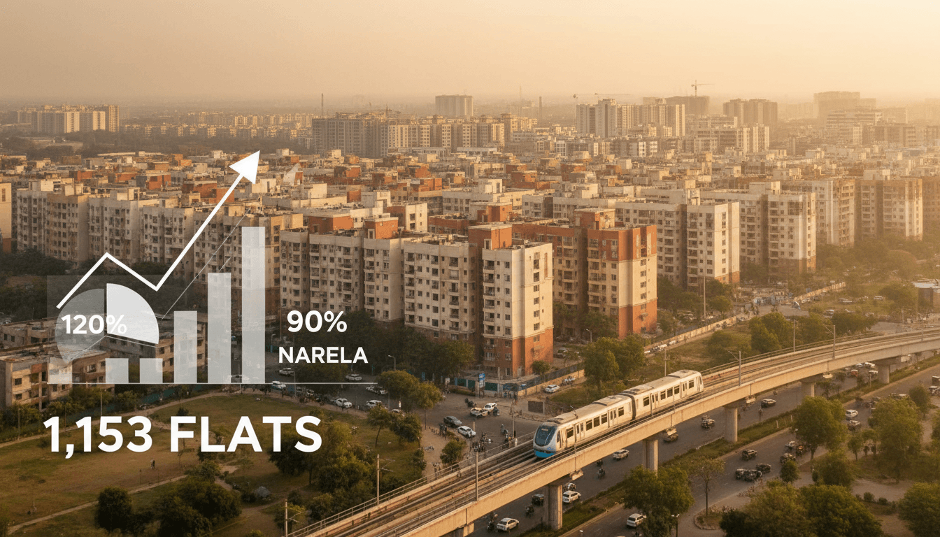 Narela Alone Sold 1,153 Flats as DDA's Revenue Jumps 120% to Rs 1,020 Crore in Q1