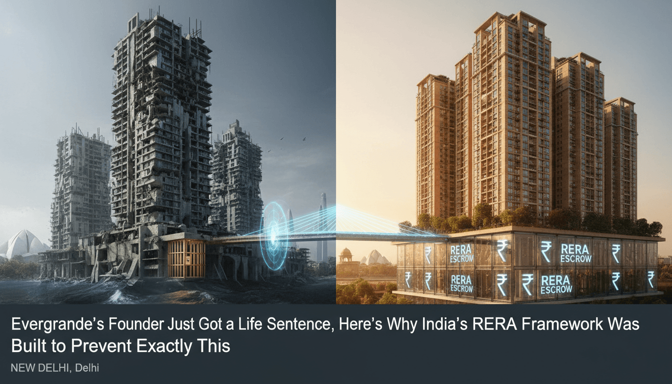 Evergrande's Founder Just Got a Life Sentence, Here's Why India's RERA Framework Was Built to Prevent Exactly This