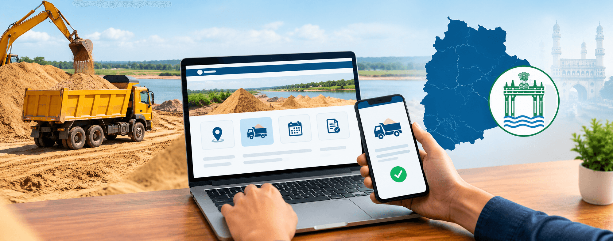 How to Book Sand Online in Telangana