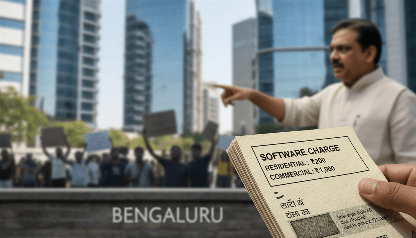 Bengaluru's New "Software Charge" on Property Tax Bills Triggers Political Backlash