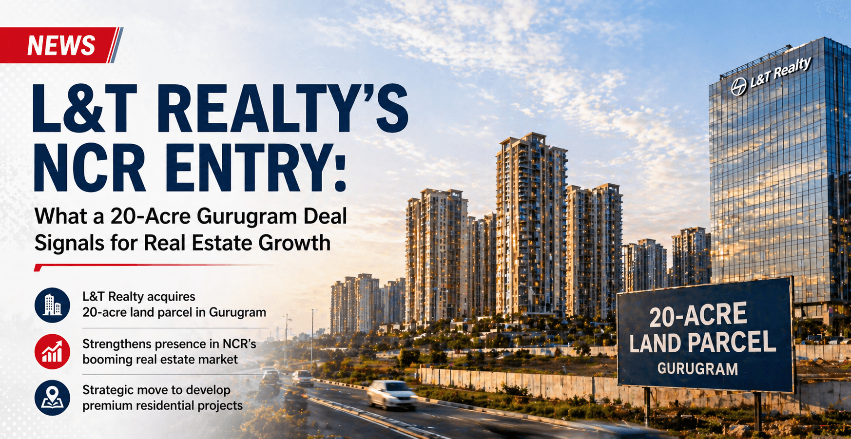 L&T Realty’s NCR Entry: What a 20-Acre Gurugram Deal Signals for Real Estate Growth