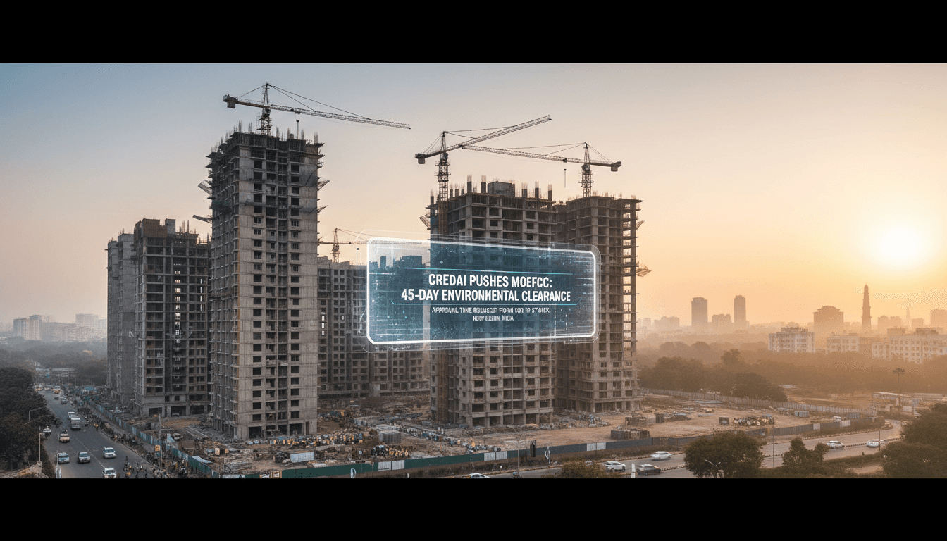 CREDAI Pushes MoEFCC to Cut Environmental Clearance Time to 45 Days for Real Estate Projects