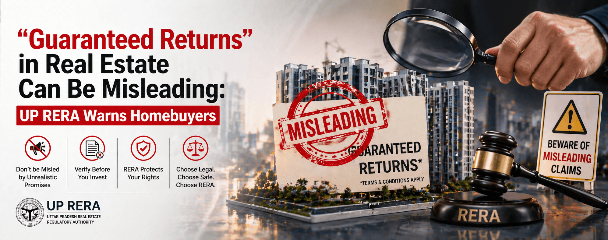 “Guaranteed Returns” in Real Estate Can Be Misleading: UP RERA Warns Homebuyers
