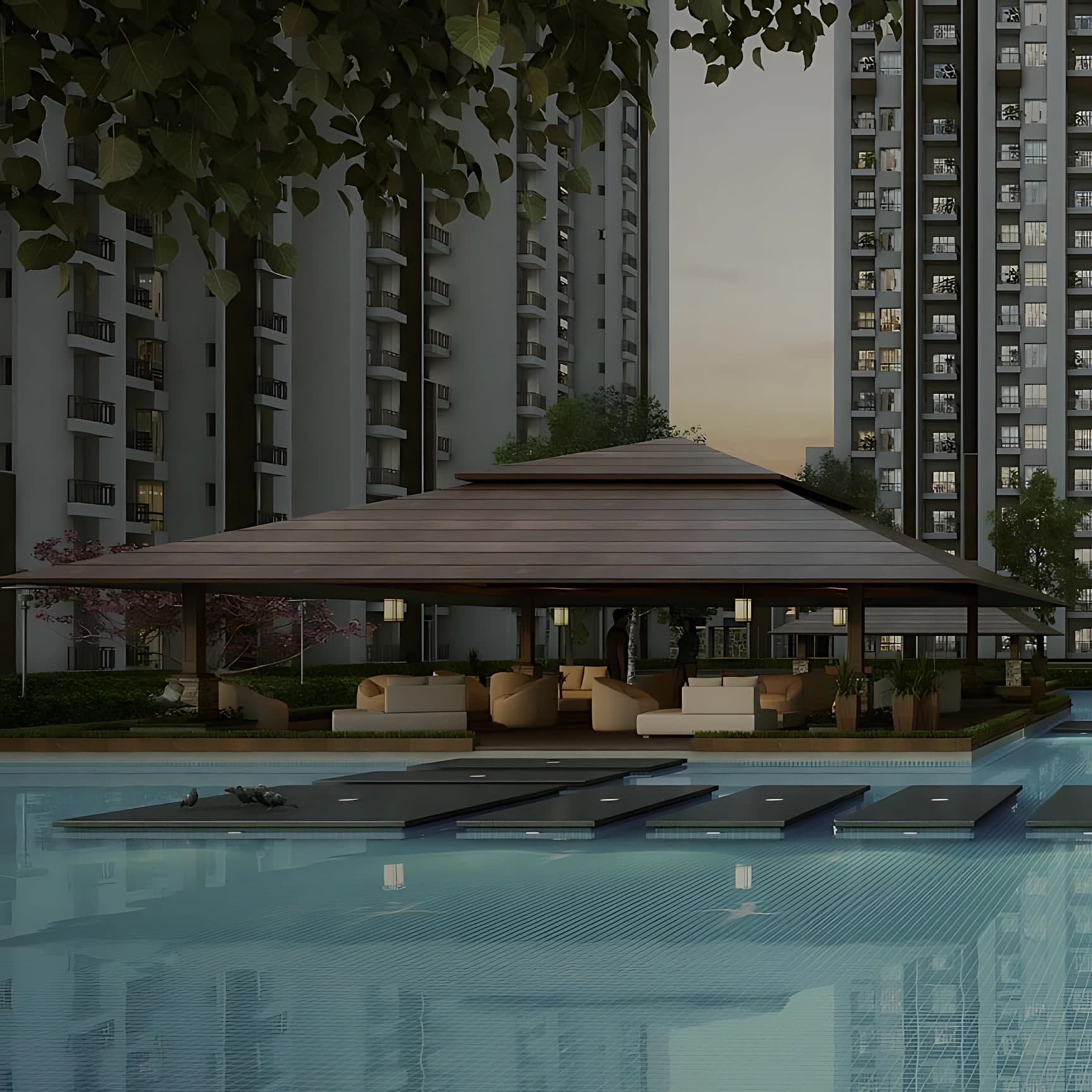 Premium residential towers with landscaped podium and lifestyle amenities at ACE Divino