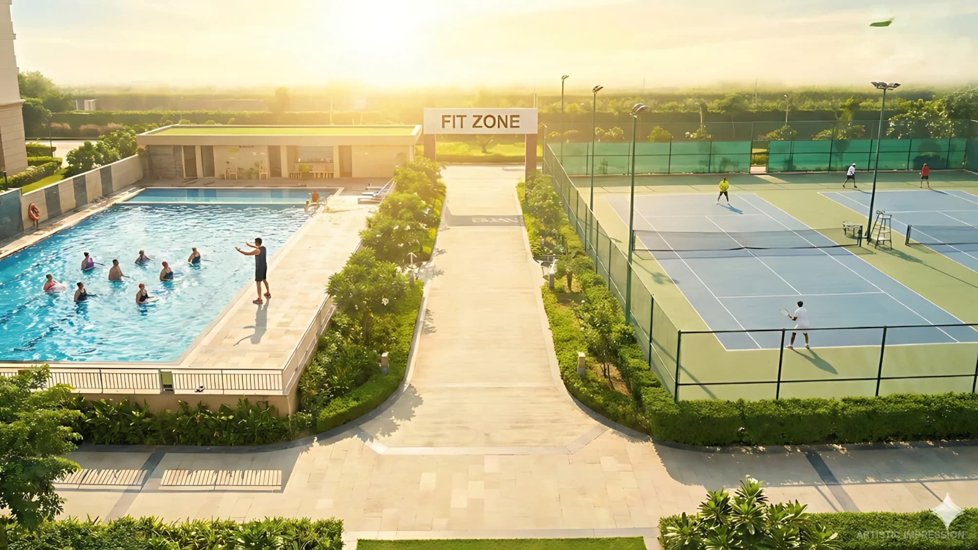 Multi-sports facilities for active living at ACE Parkway