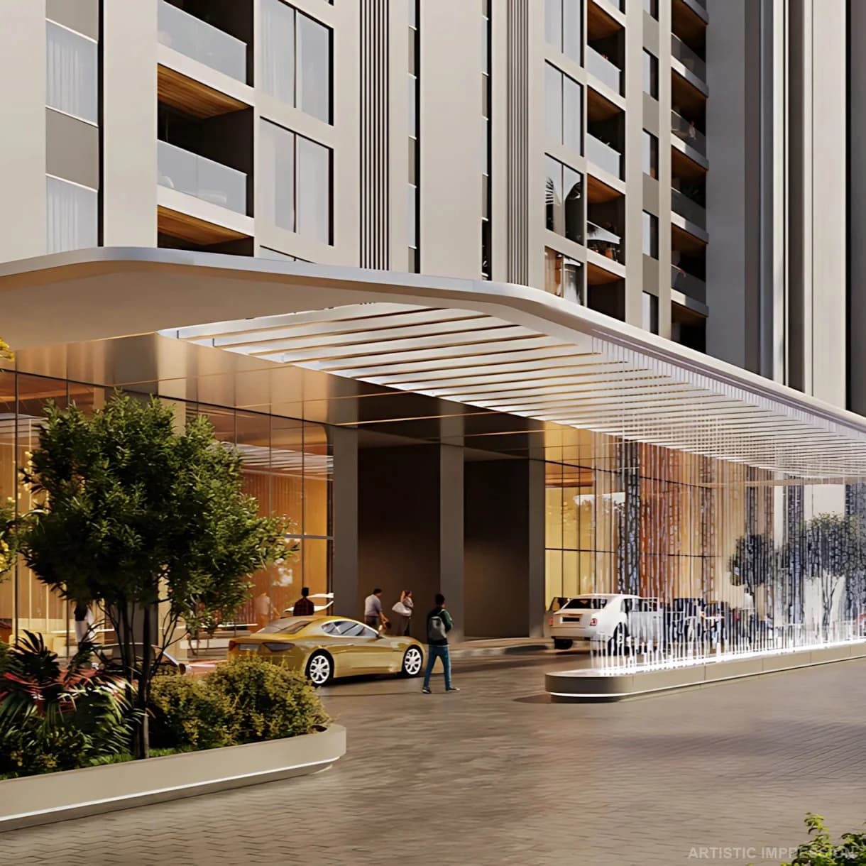 Luxury entrance lobby and premium arrival experience at Elan The Presidential Sector 106 Gurugram