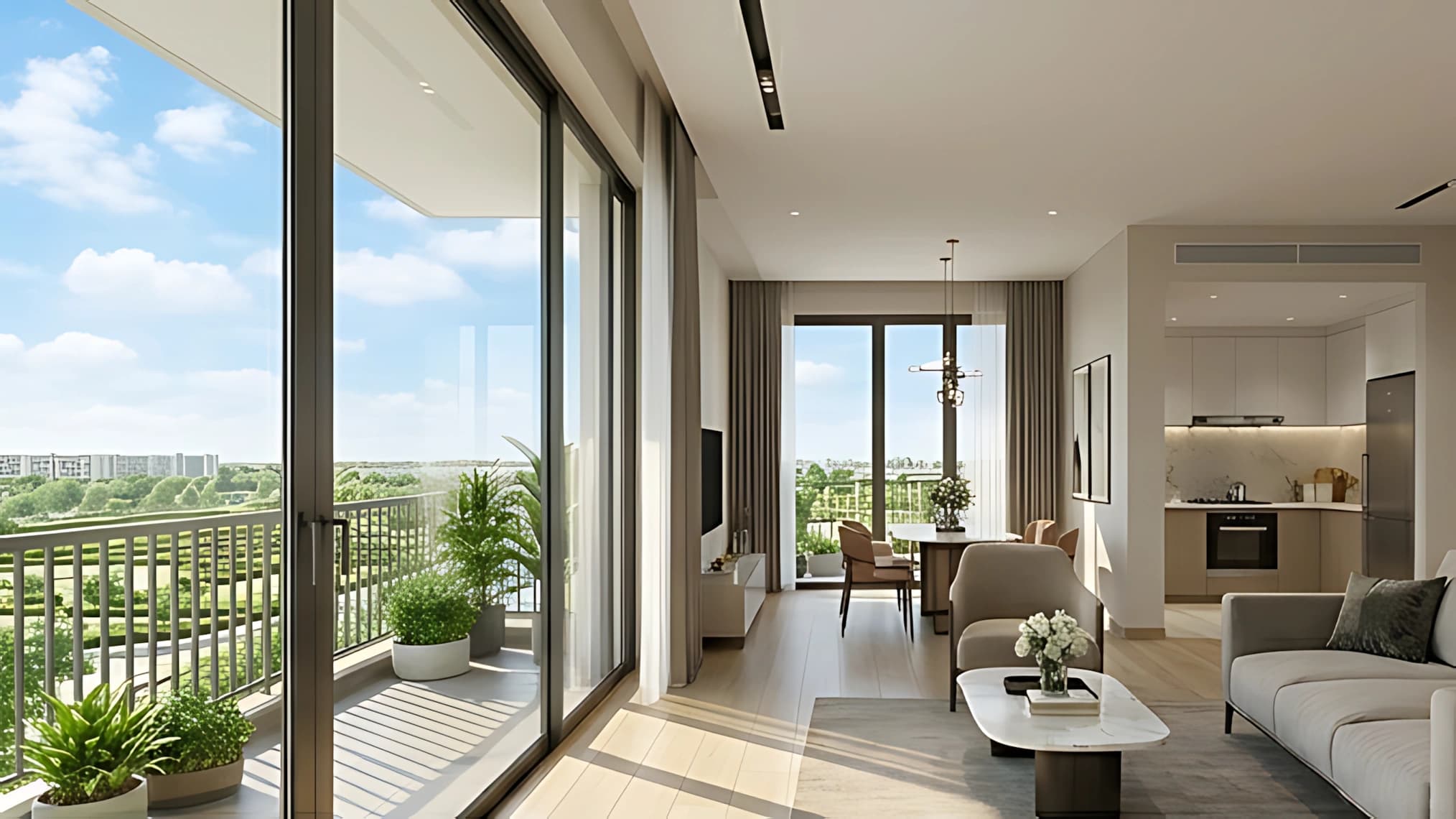 Godrej Arden premium apartment balcony with spacious interiors and lush green views in Sector 79 Gurgaon