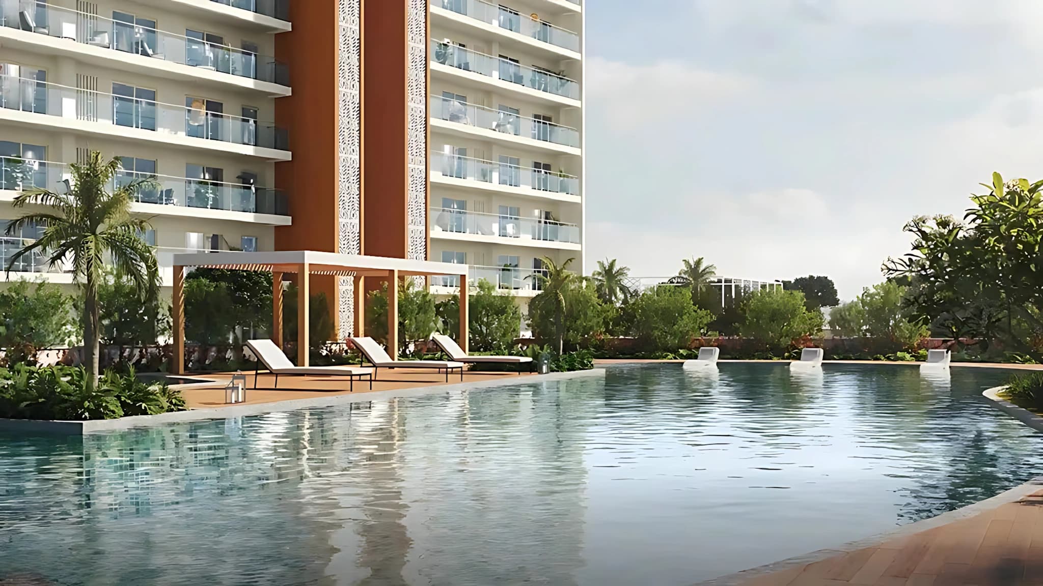 Resort-style swimming pool at Godrej Arden Sector 79 Gurgaon