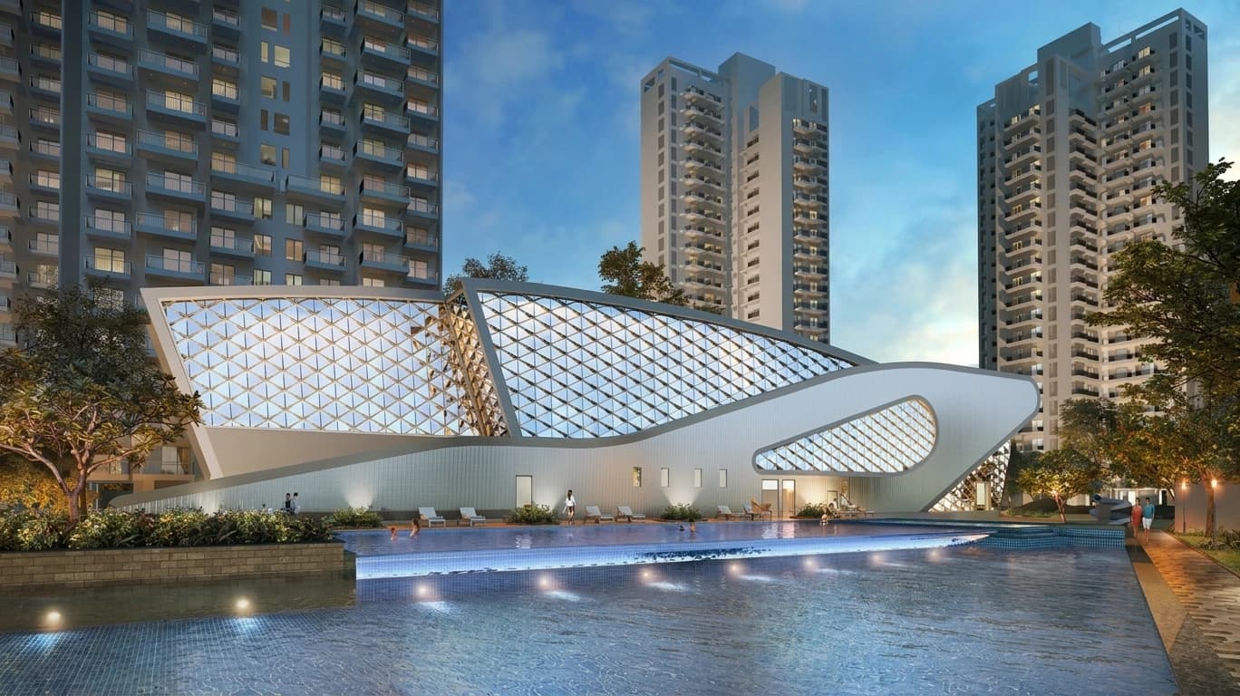 Godrej Nature Plus premium residential towers with contemporary architecture in Sector 33 Sohna