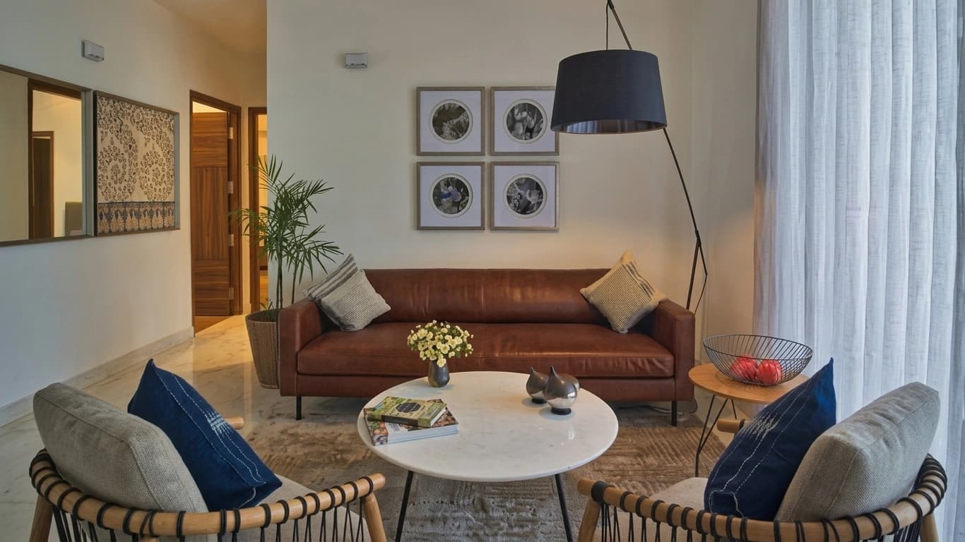 Spacious living room with premium interiors at Godrej Nature Plus Sector 33 Sohna