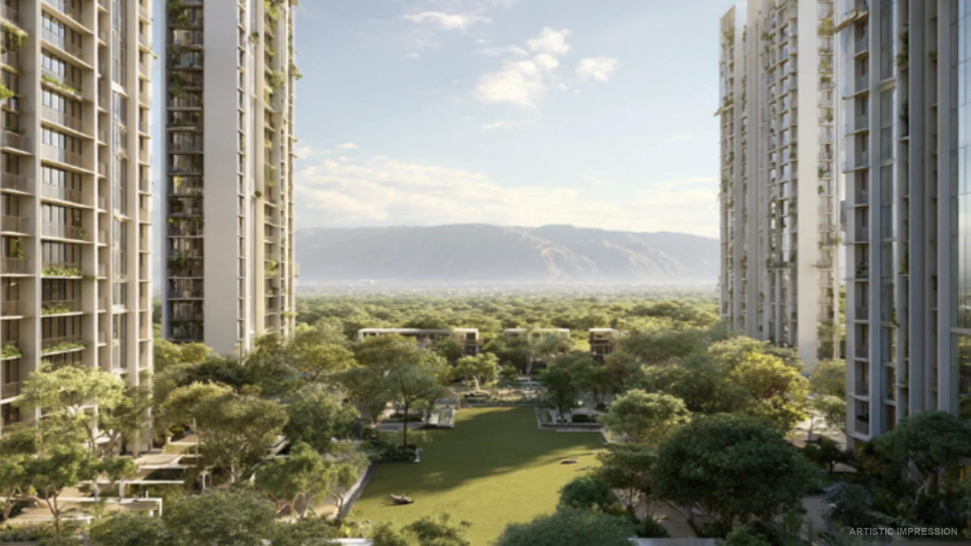 Nature-inspired views from luxury residences at Godrej Samaris