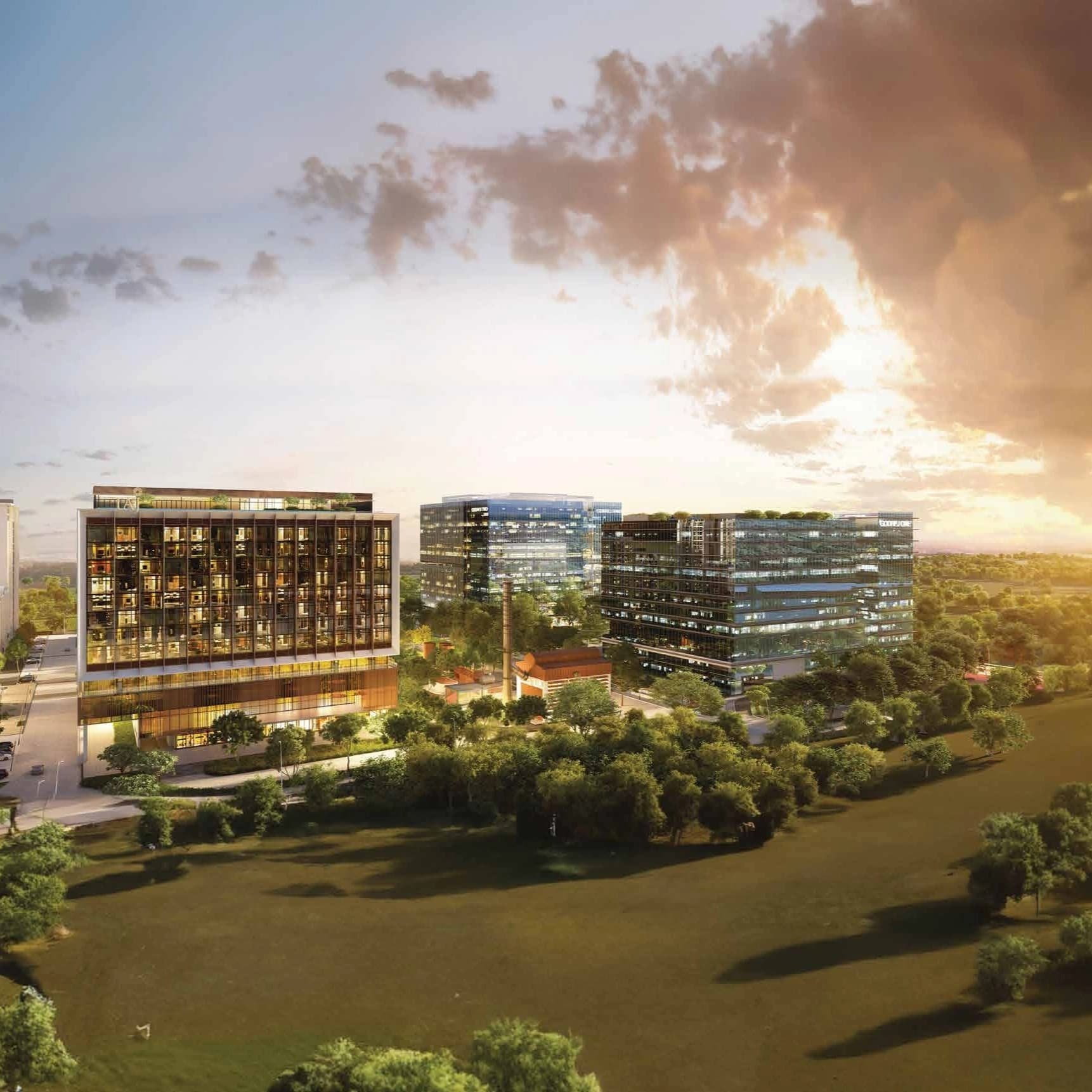 Godrej Skyshore residential development with landscaped surroundings in Versova Mumbai