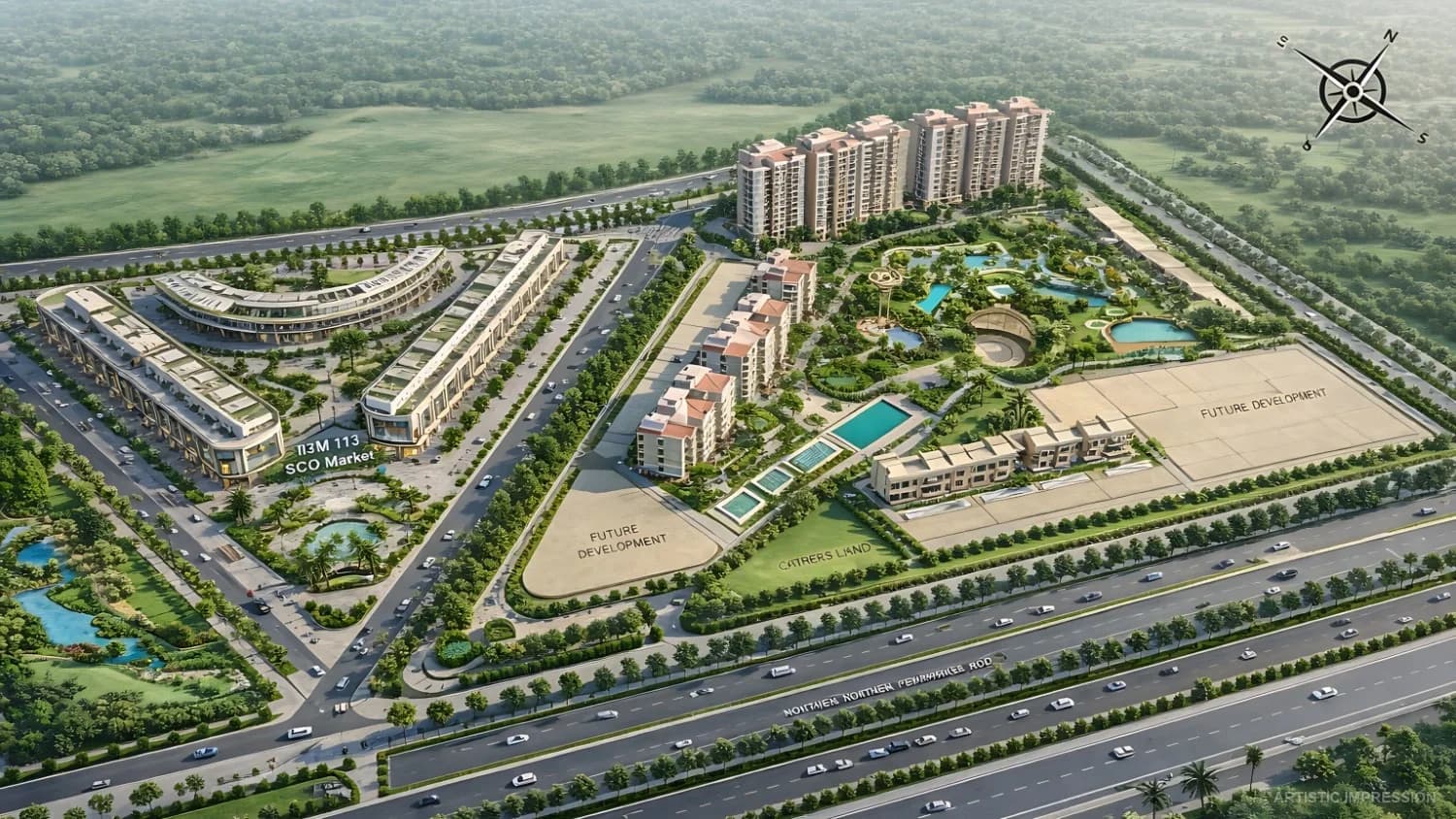 M3M Capital Sector 113 Gurgaon featuring golf-styled landscapes and luxury green living
