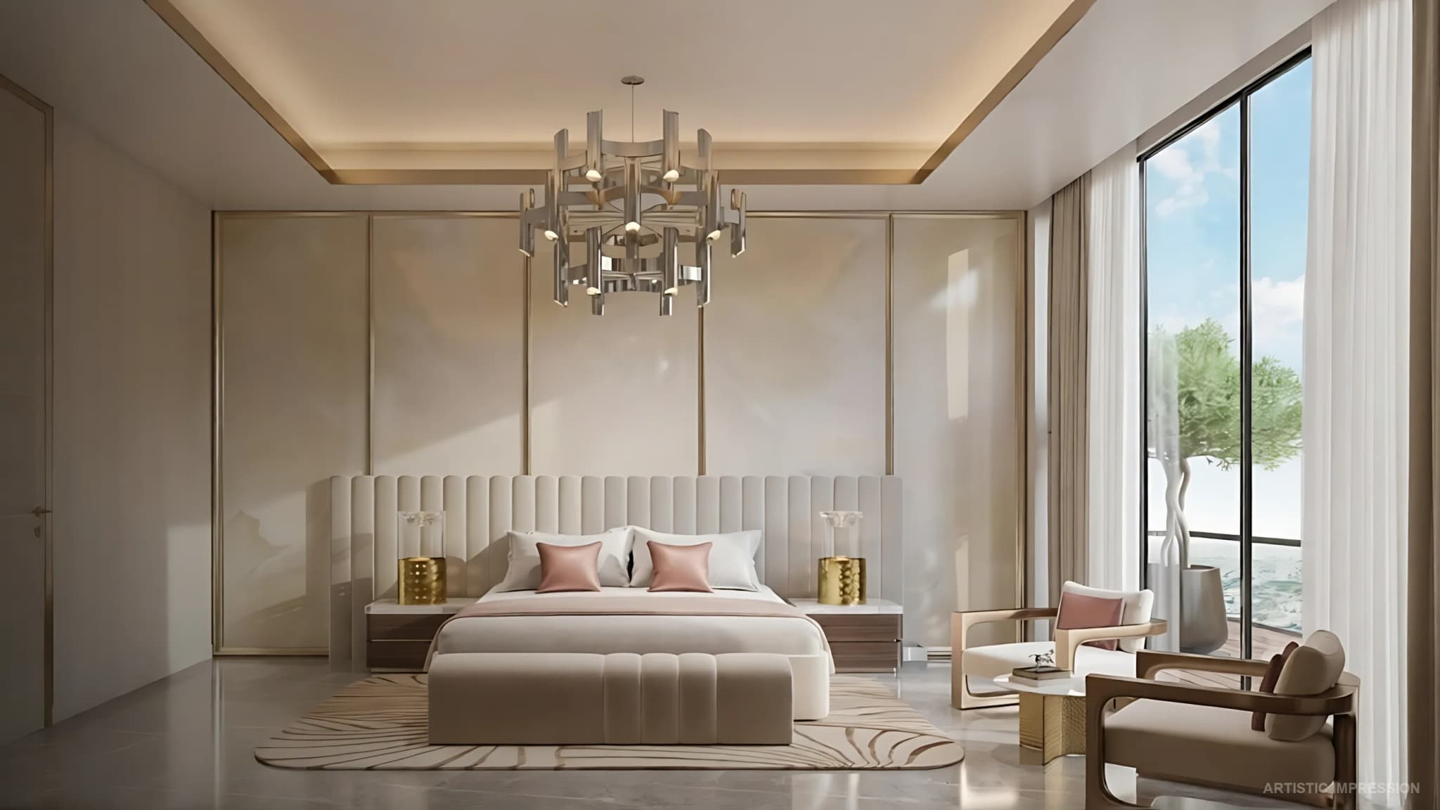 Luxury residence at M3M Elie Saab featuring 12-foot high ceilings and expansive interiors