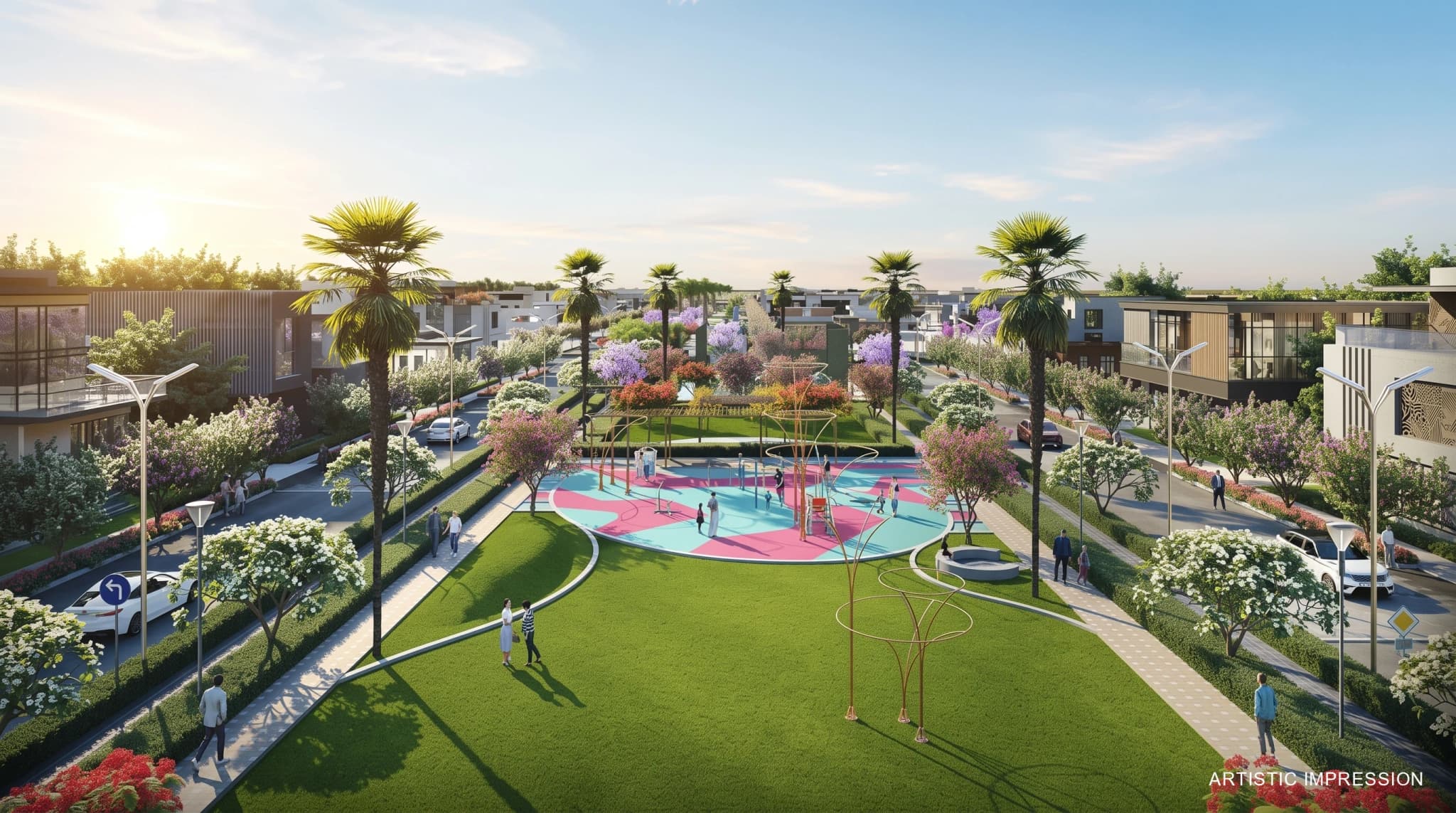 Park and children's play area amenities at M3M Terraces Panipat