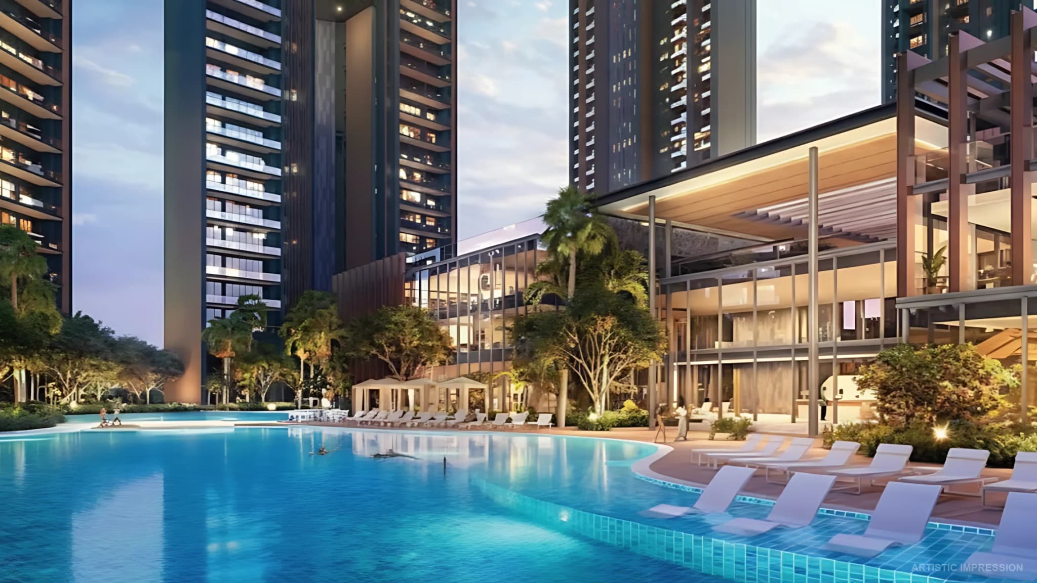Triple-height entrance lobby at Signature Global Titanium SPR with premium arrival experience