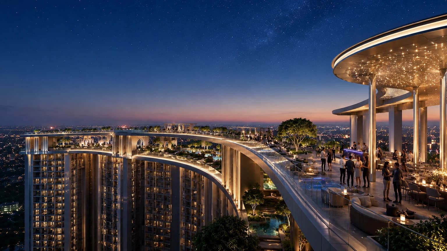 Sky deck with panoramic city views at Smartworld Sky Arc Sector 69 Gurgaon