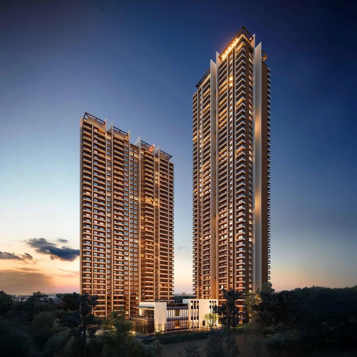 Premium high-rise residences with contemporary architecture and open green spaces