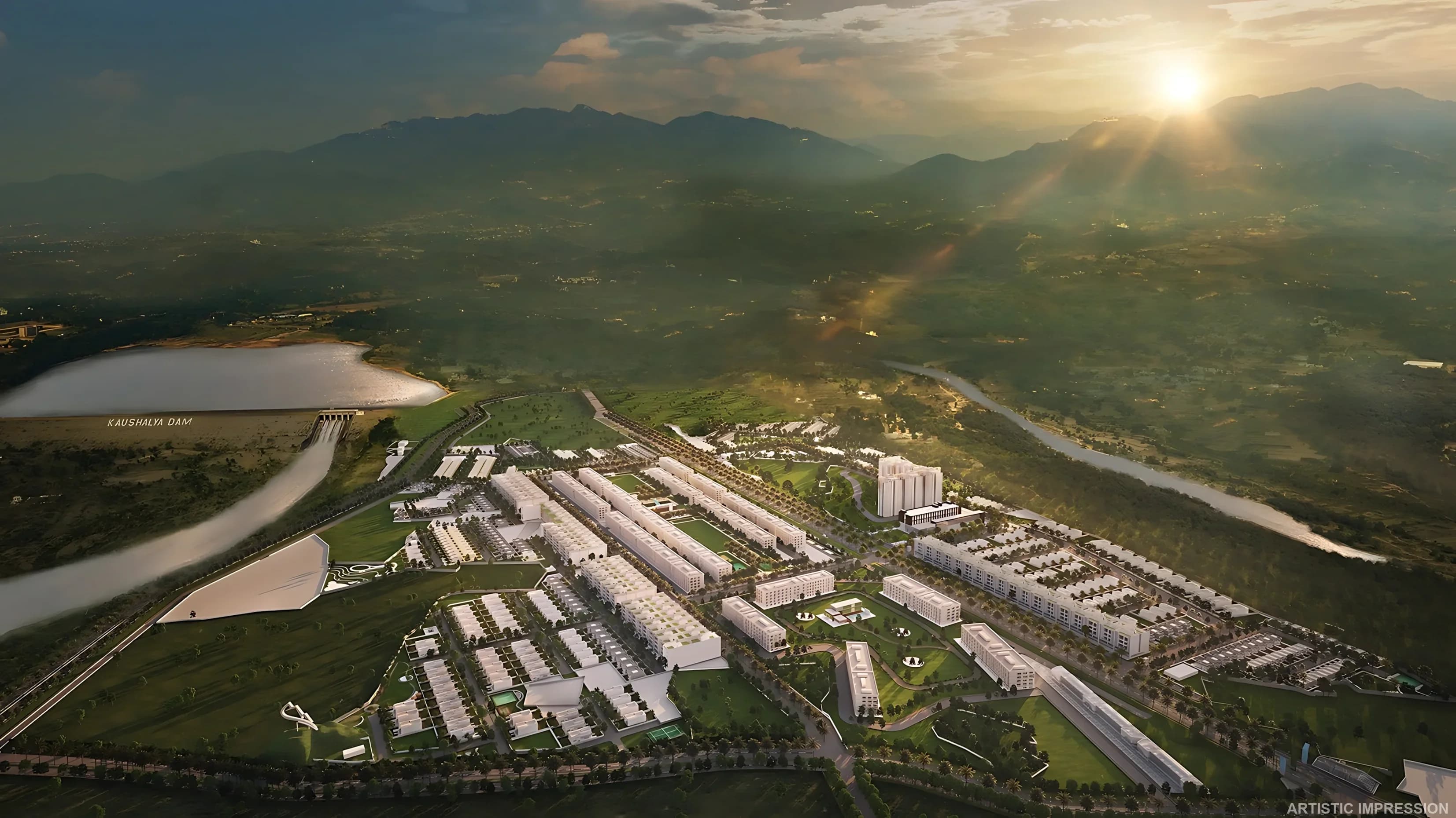Trident Hills residential plots with scenic mountain and lake views