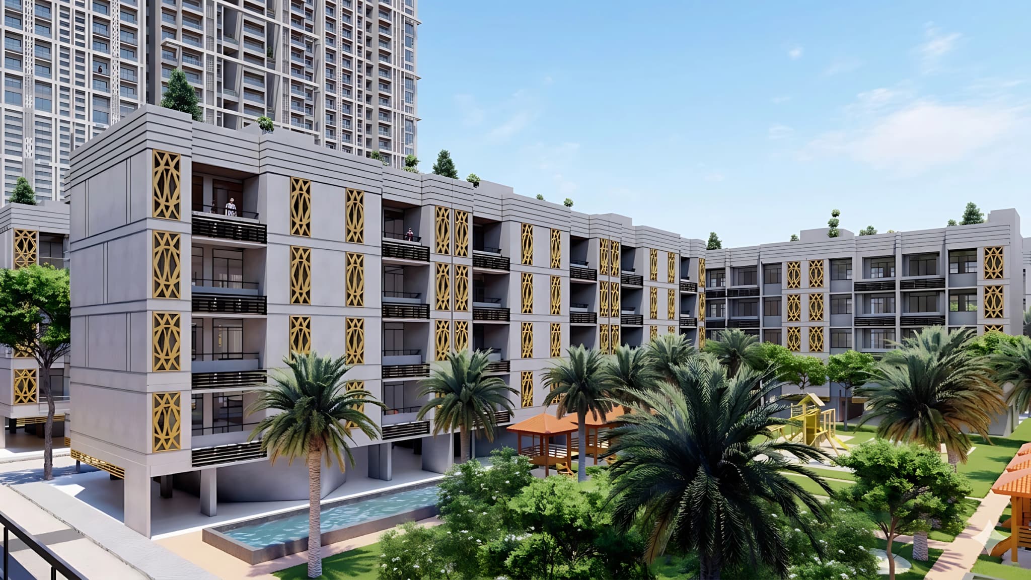 Whiteland Blissville Sector 76 Gurgaon luxury townhouses with landscaped streets and contemporary architecture
