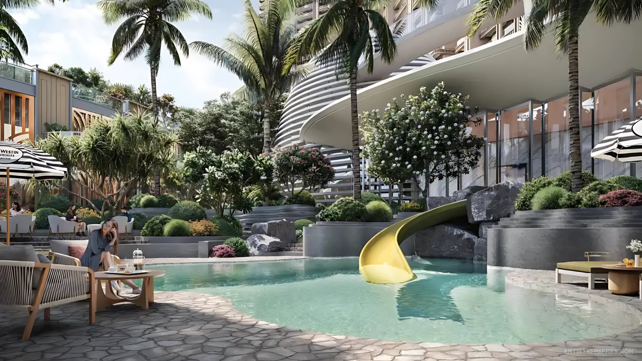 Resort-style swimming pool and premium leisure amenities at The Westin Residences Gurugram